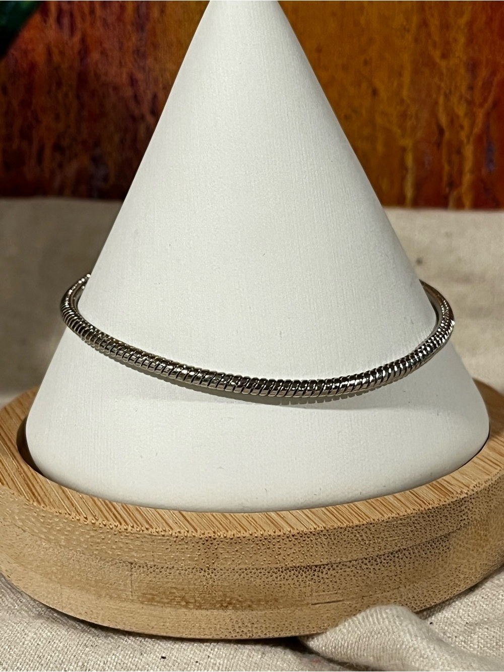 Classic Silver-Tone Snake Chain Bracelet - Women's Jewelry